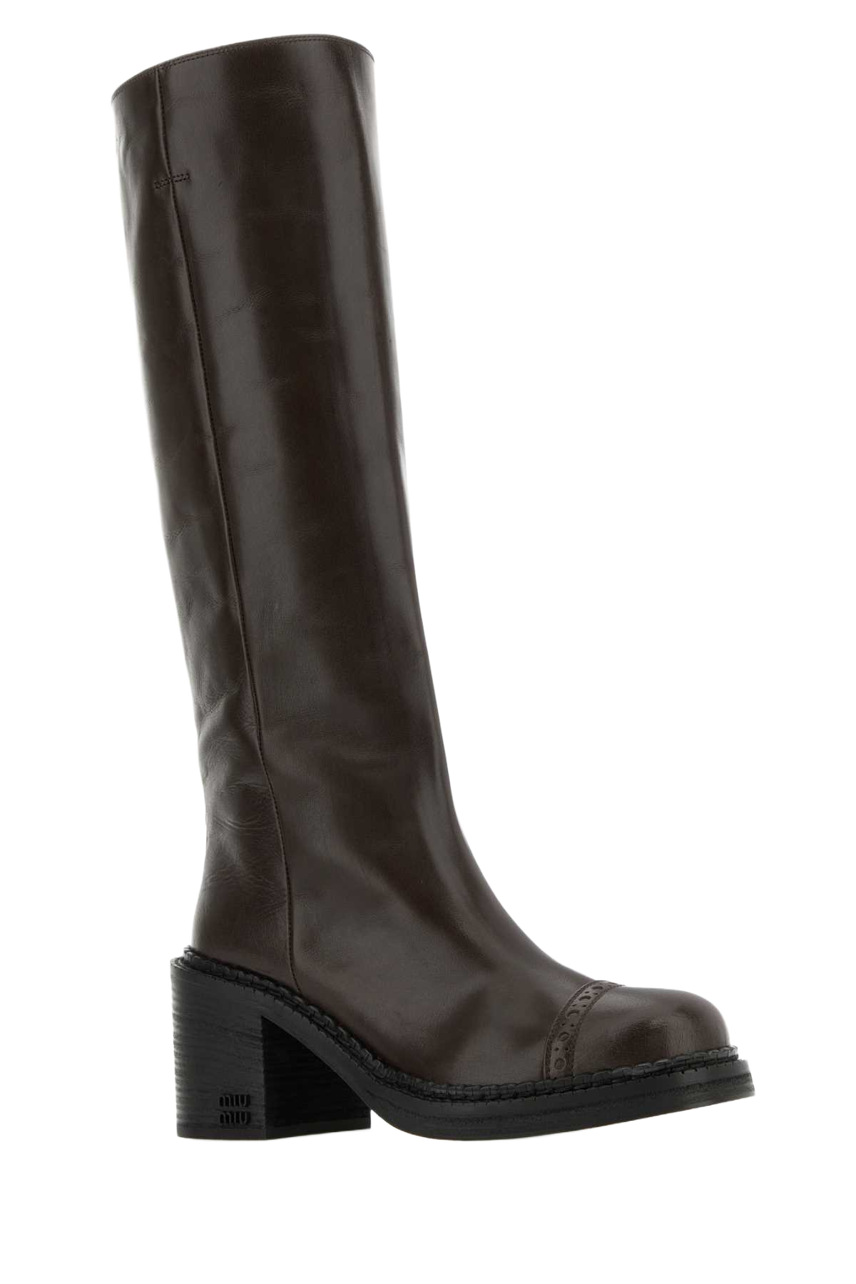 Chocolate Leather Boots Moro Stivali