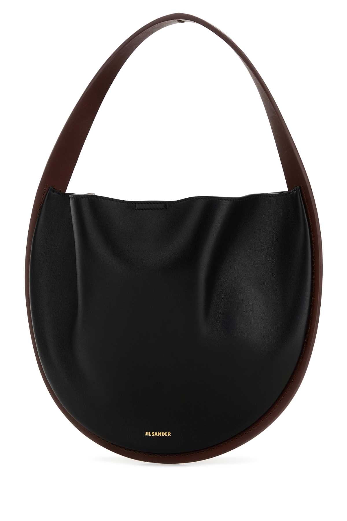 Black Leather Pivot Shoulder Bag Borse A Mano