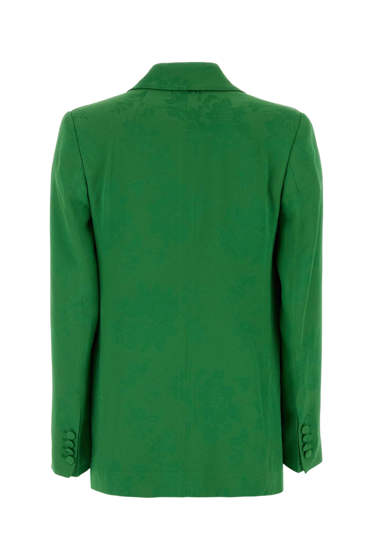 Green Jacquard Blazer V0396 Acetato Viscosa Giacche E Gilet
