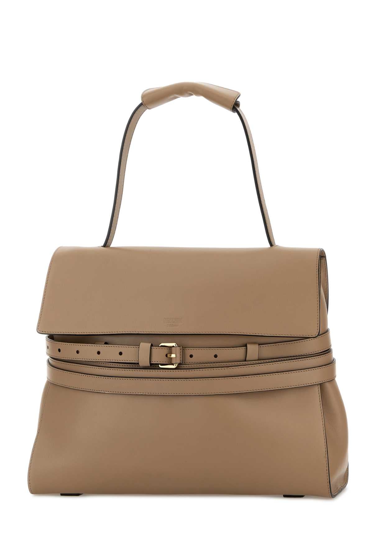 Beige Nappa Leather Shoulder Bag Ecru Borse A Tracolla