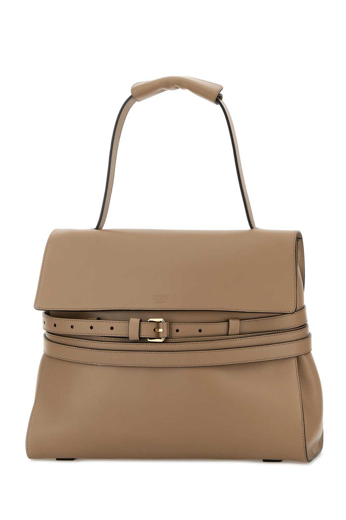 Beige Nappa Leather Shoulder Bag Ecru Borse A Tracolla