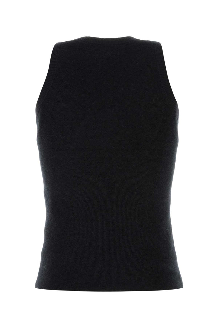 Black Cashmere Tank Top Exterior: Maglie