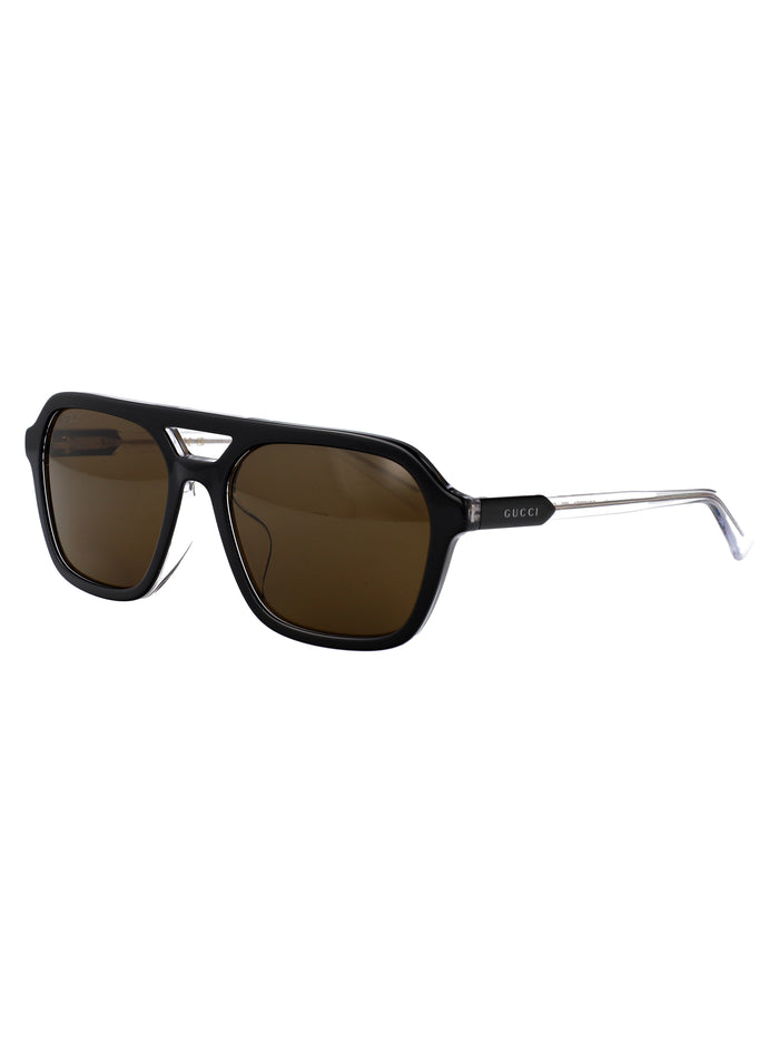 Gg1823sa Black-black-brown Acetate Sunglasses