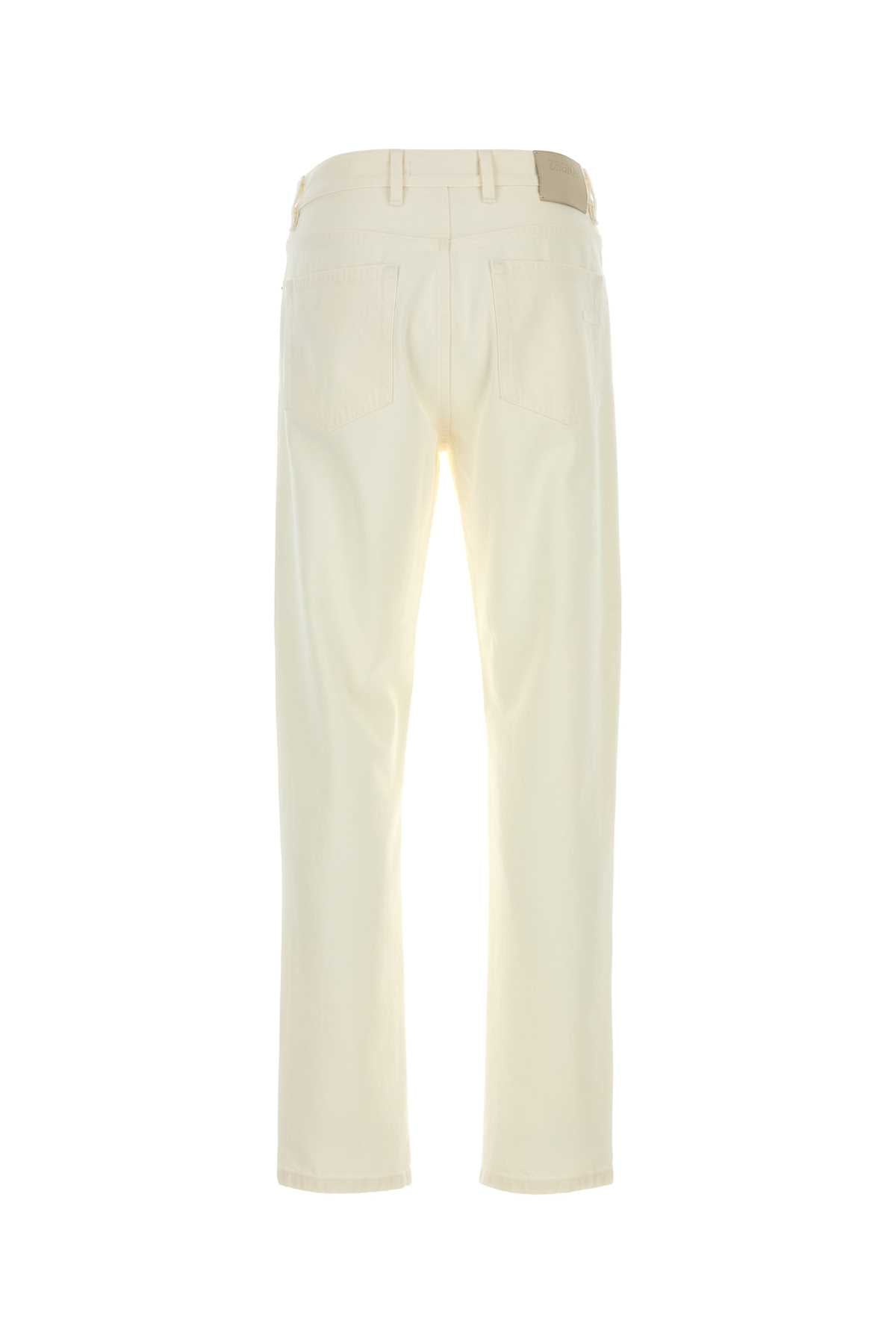 White Denim Jeans N01 Exterior: Cotton