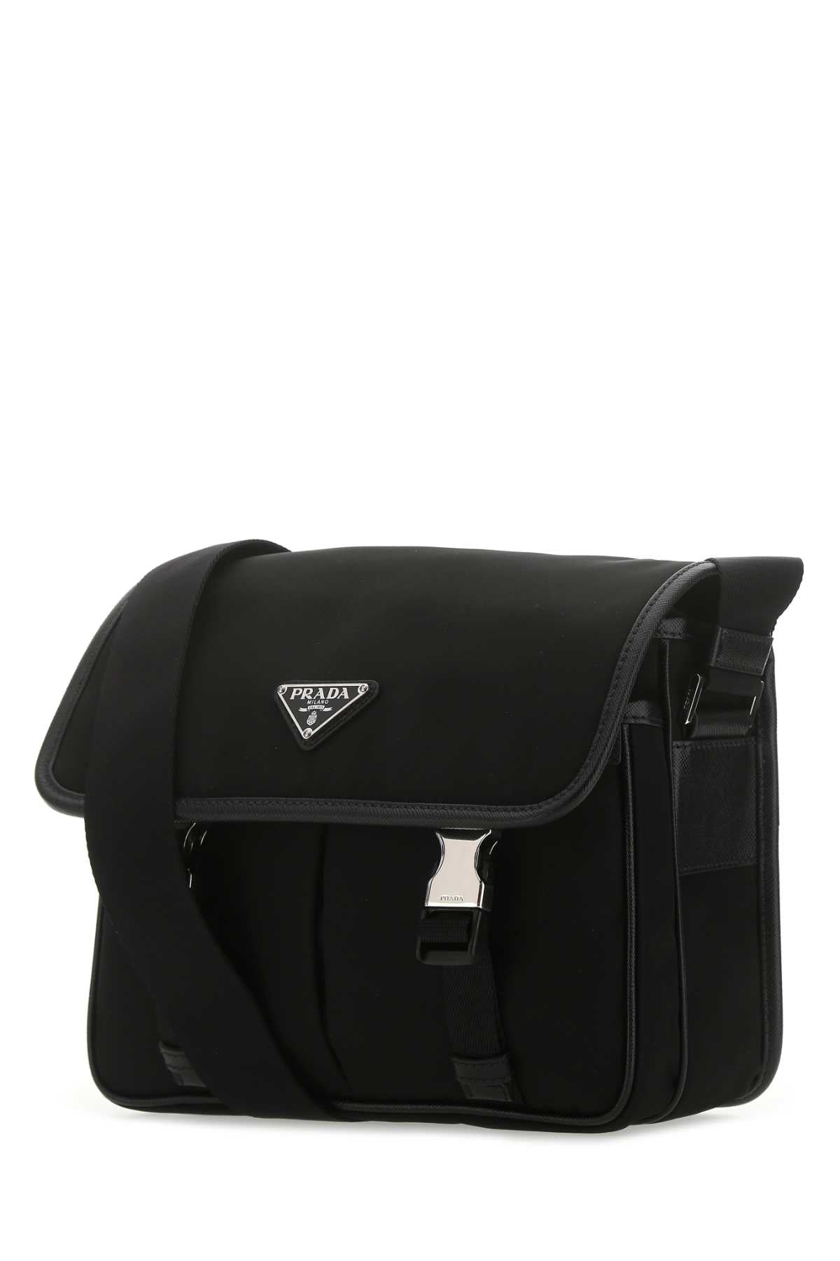 Black Re-Nylon Crossbody Bag F0002 Poliammidericiclata-vitello Borse A Tracolla