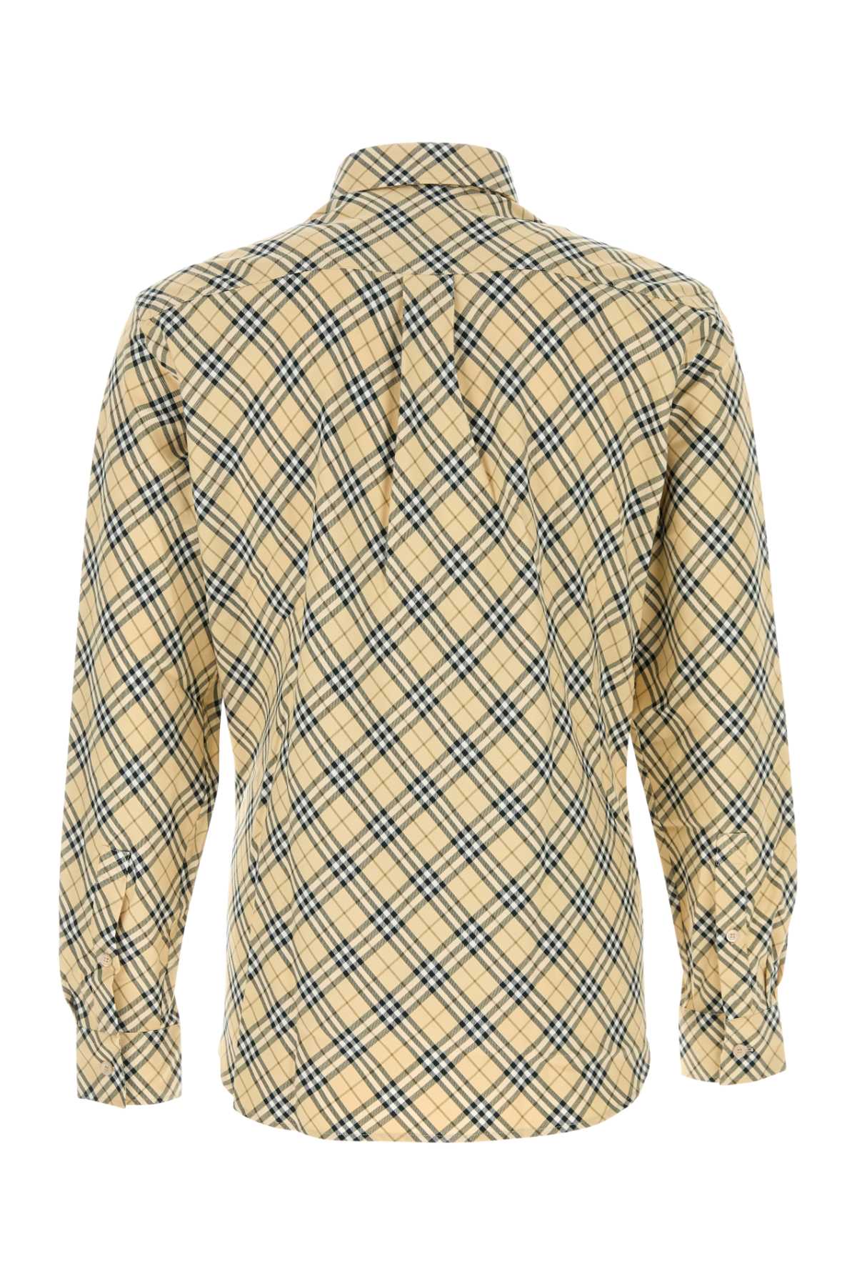 Embroidered Cotton Shirt Grainipcheck Exterior: Camicie