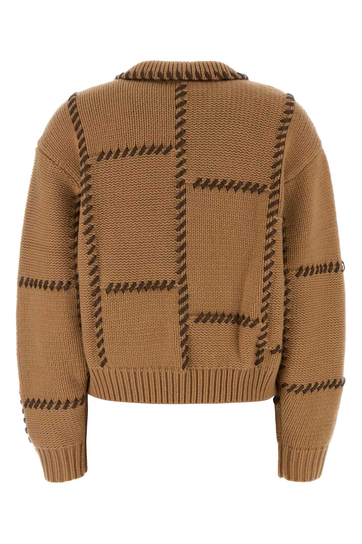 Camel Wool Blend Oversize Sweater Caml Exterior: Cashmere Maglieria