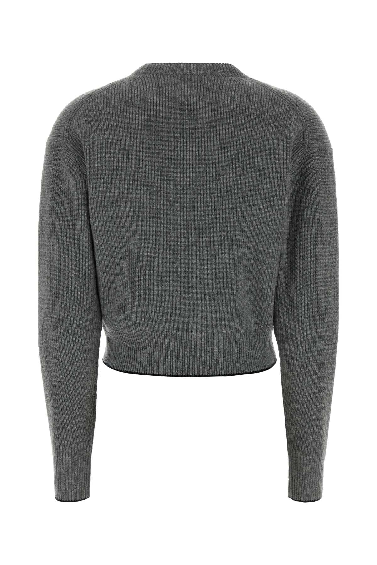 Dark Grey Wool Blend Sweater Divinegrey Exterior: Cashmere Maglieria