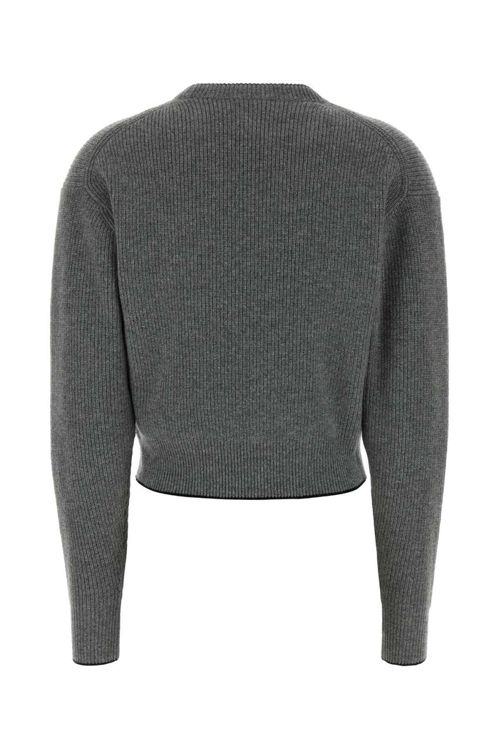 Dark Grey Wool Blend Sweater Divinegrey Exterior: Cashmere Maglieria