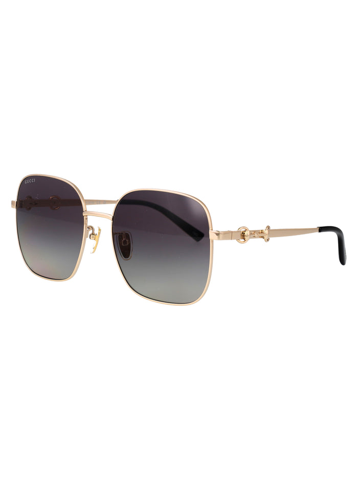 Gg2053s Gold-gold-grey Metal Sunglasses