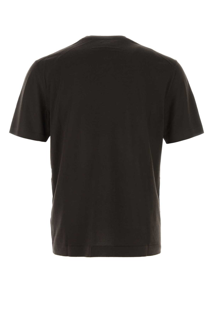 Dark Brown Wool Sweater M09 Exterior: Maglieria