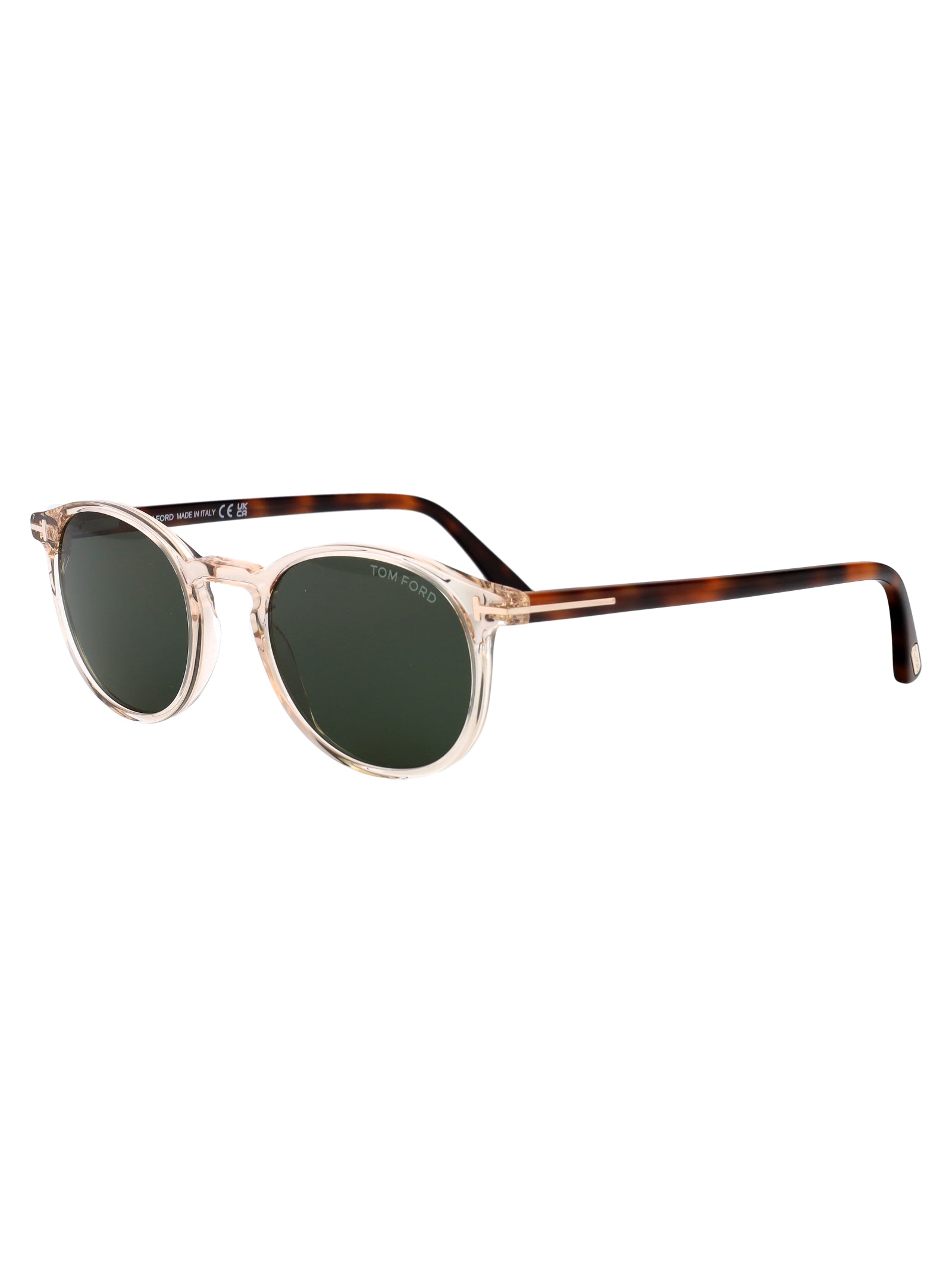 Ft0539 45n Marrone Chiaro Luc / Verde Acetate Sunglasses