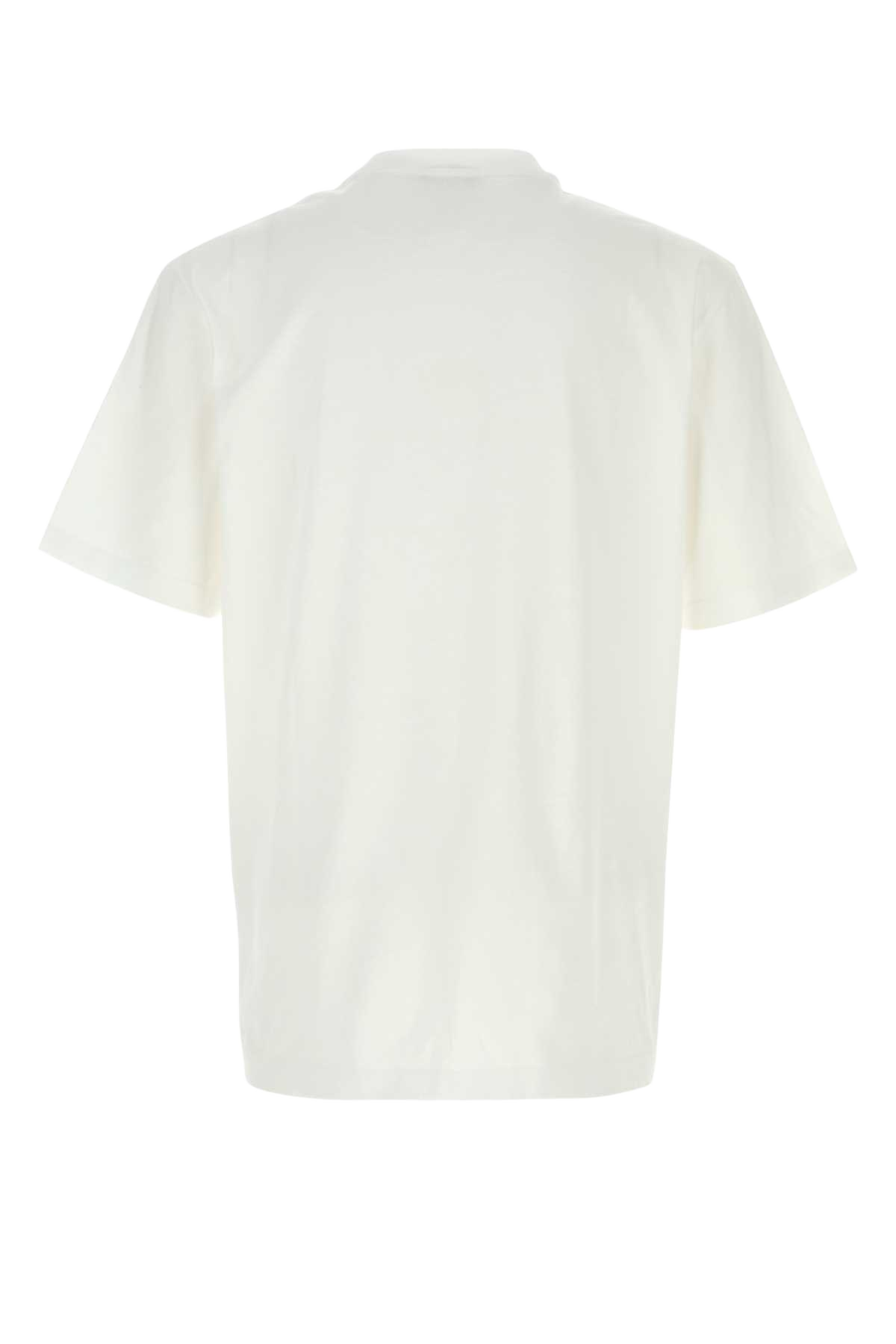 White Cotton T-Shirt Opticalwhite Exterior