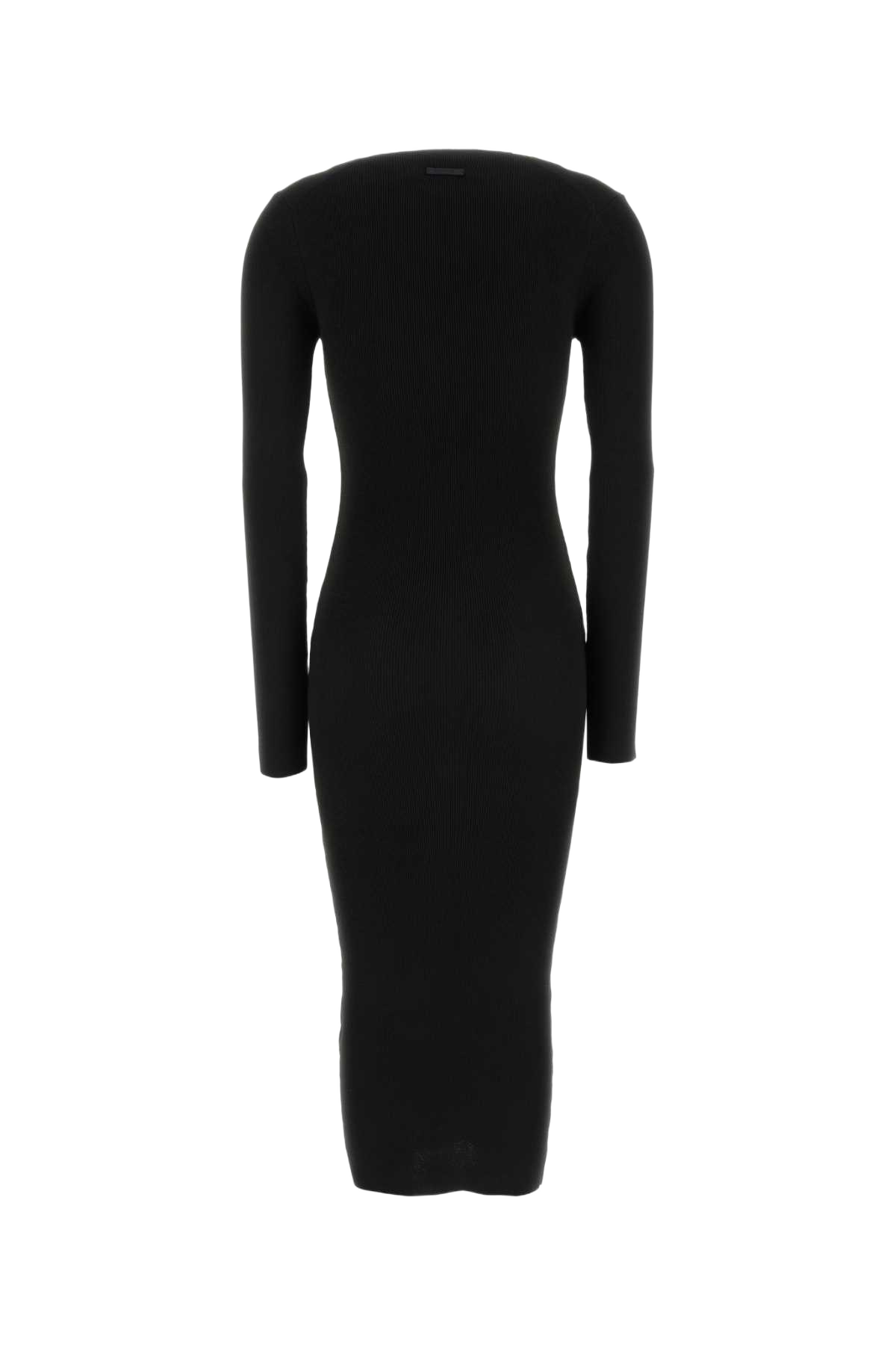 Black Polyester Blend Dress Vintageblack Exterior: Nylon Abiti