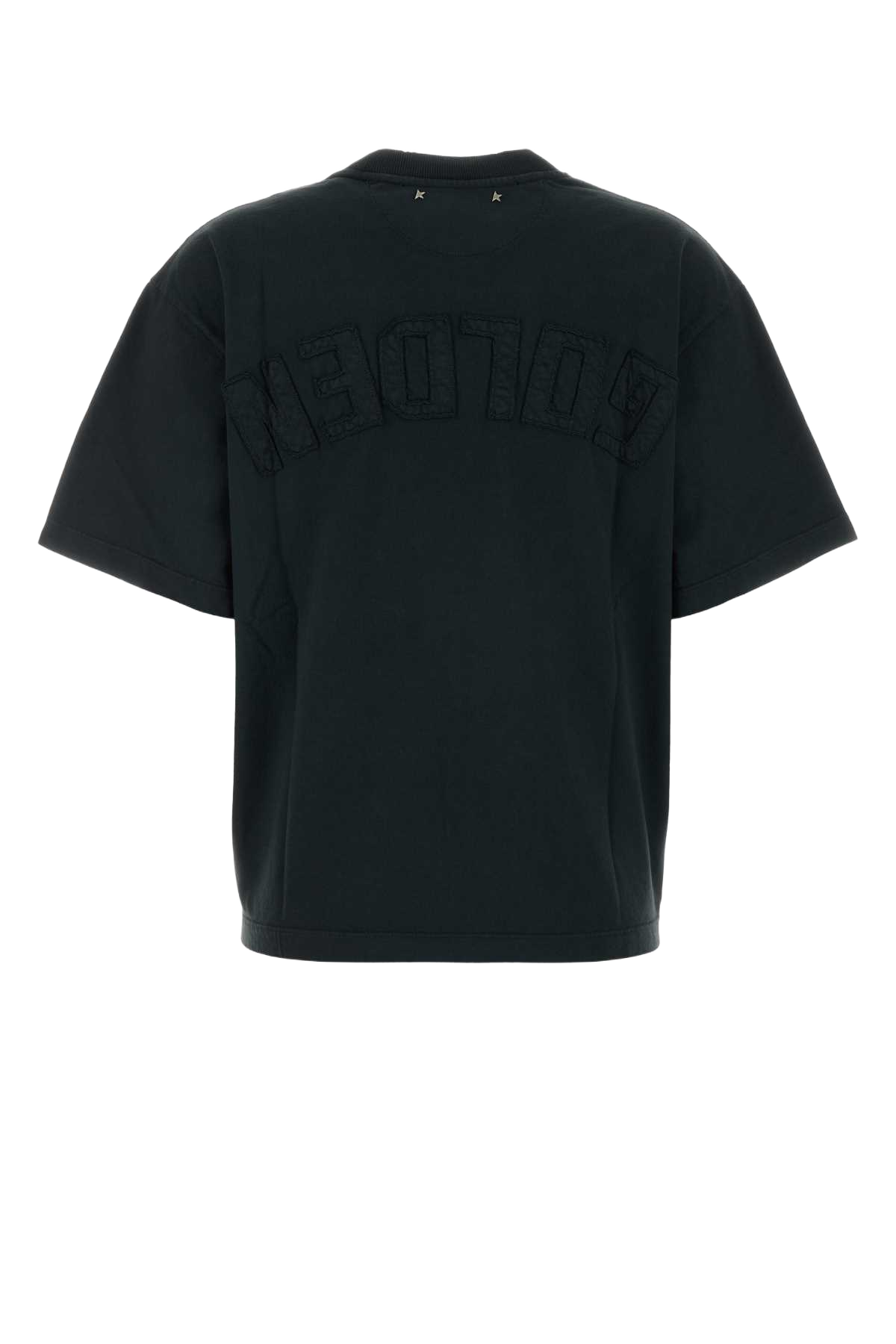 Midnight Blue Cotton T-Shirt Washedblack Exterior
