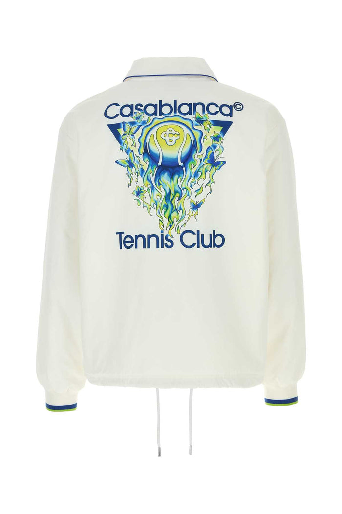 White Polyester Jacket Tennisclubicon Giubbini