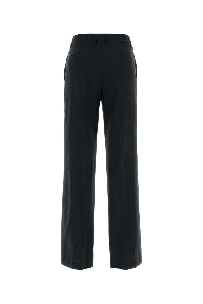 Black Twill Francoise Pant Nero Exterior: Virgin Wool Pantaloni
