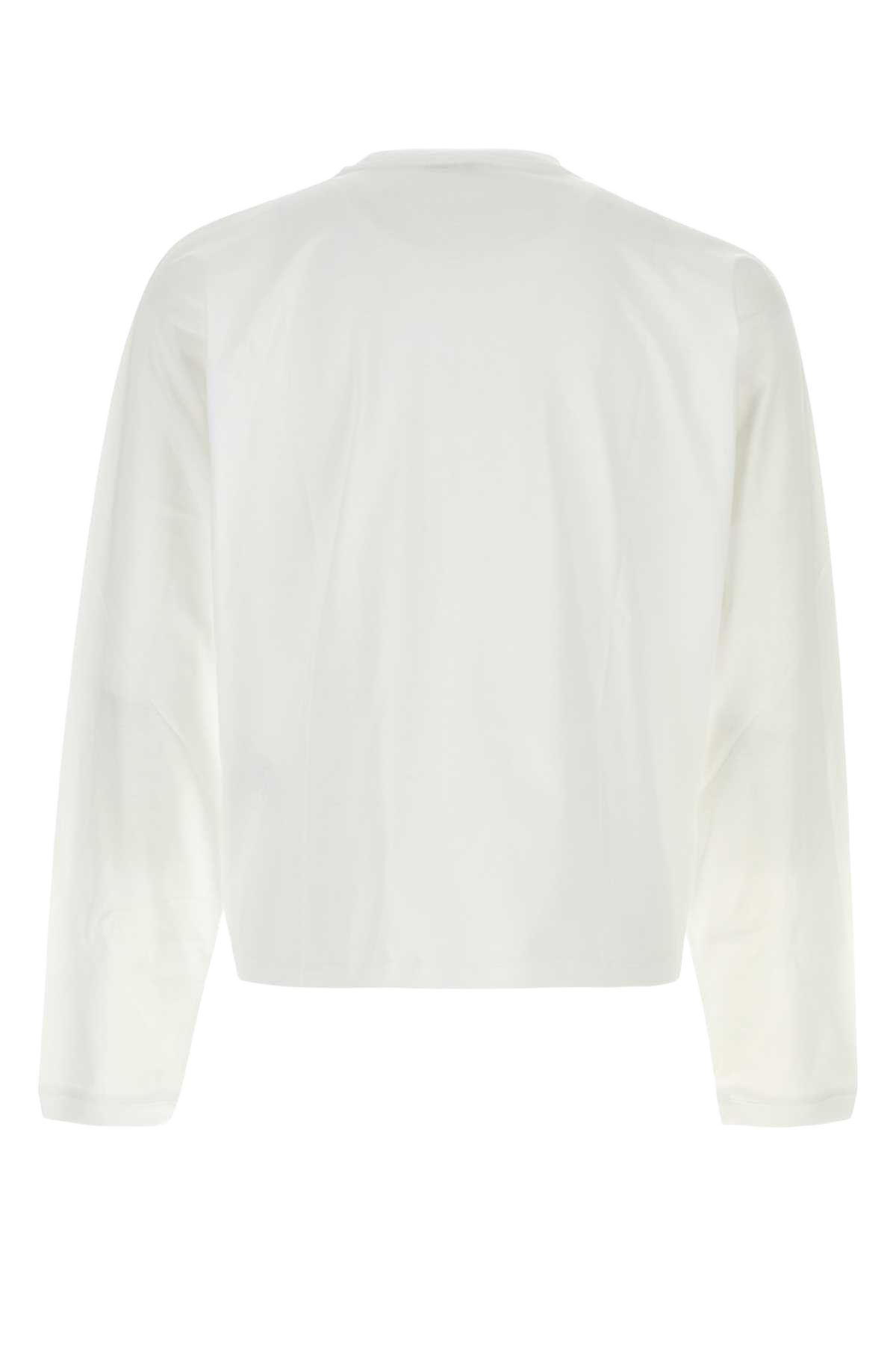 White Cotton T-Shirt Opticalwhite Exterior
