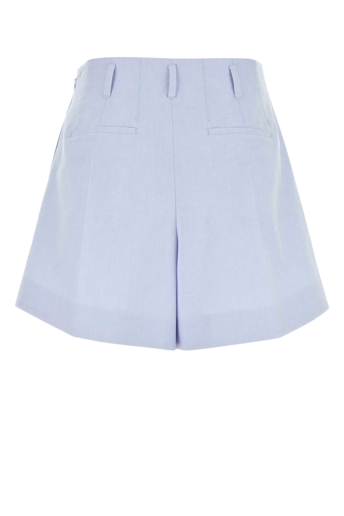 Powder Blue Cotton Shorts Babyblue Exterior