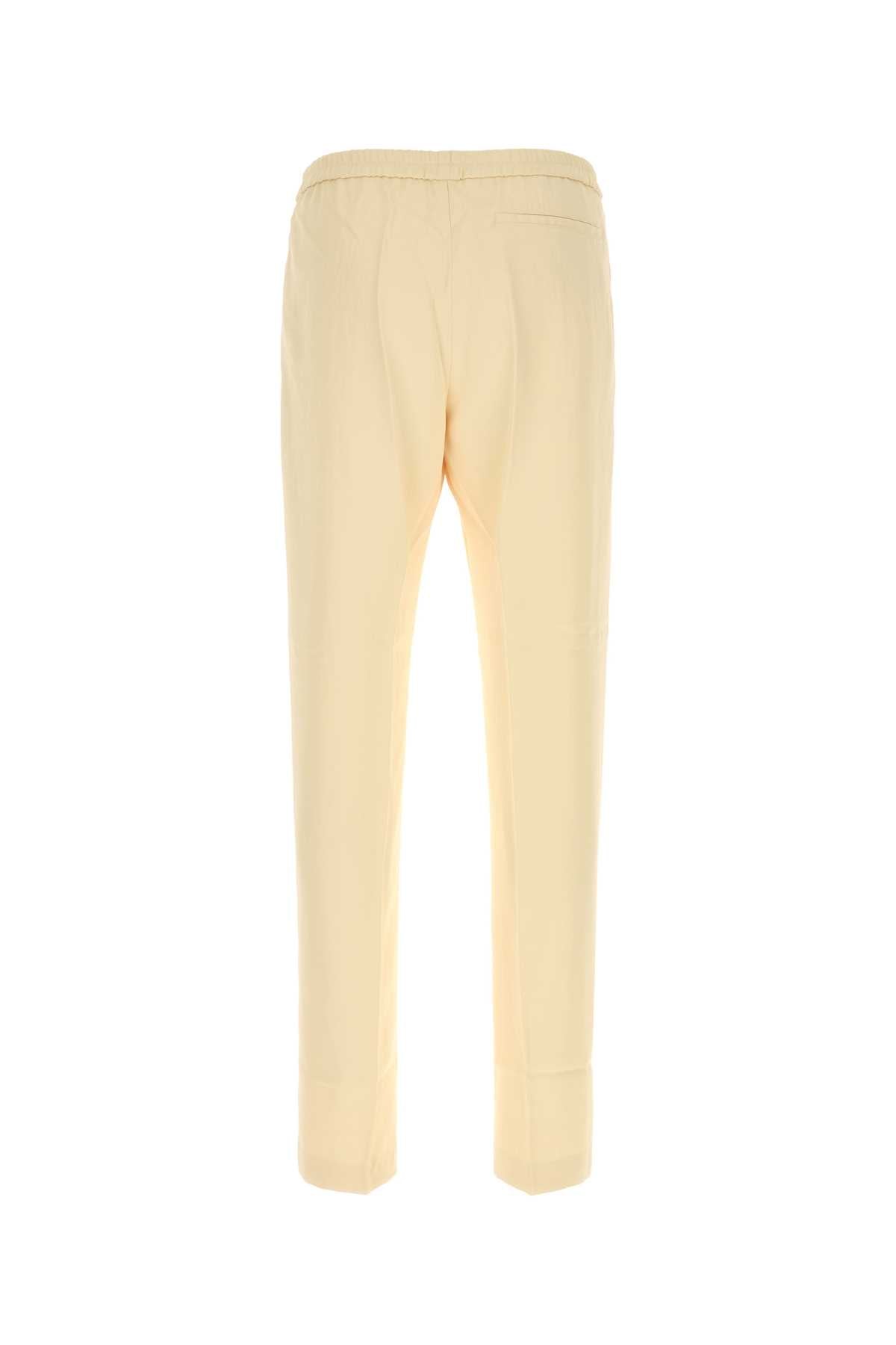 Pastel Yellow Jersey Pennams Pant Cream Exterior: Acetate Pantaloni