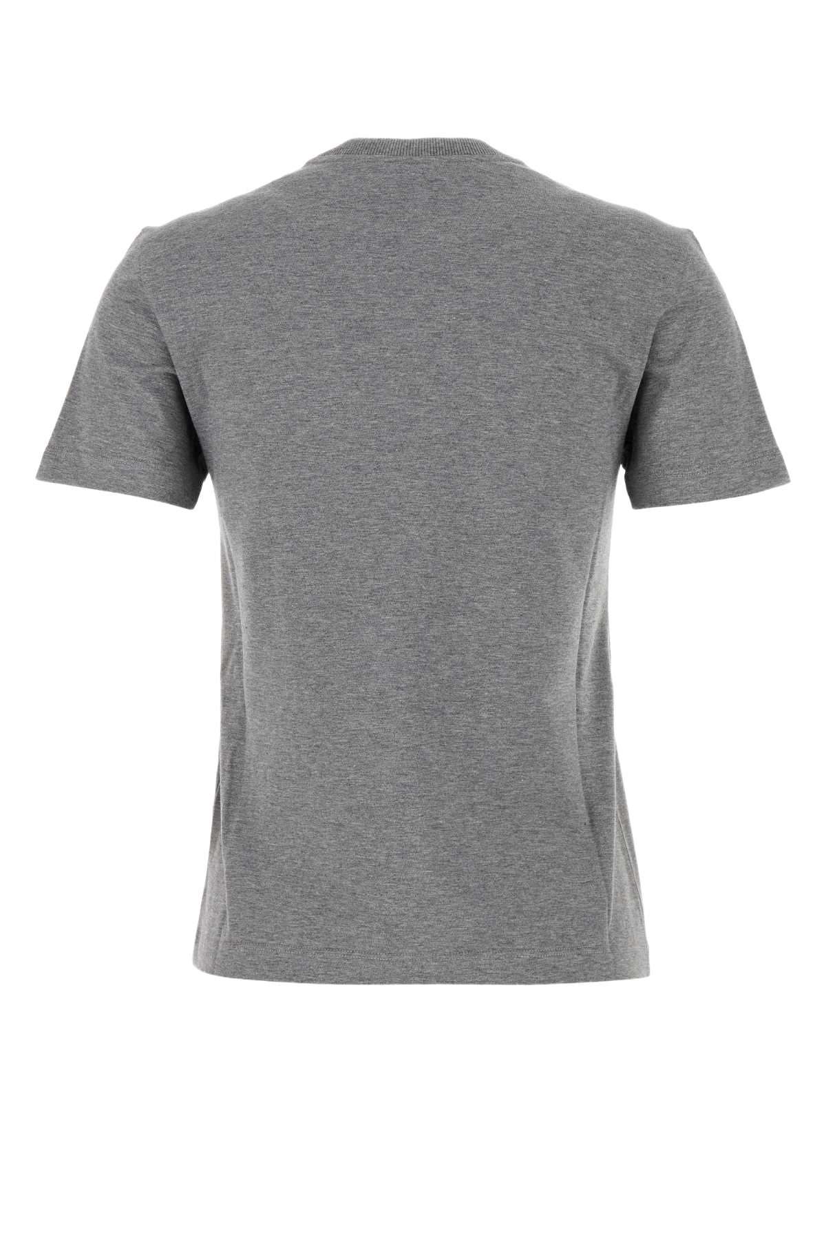 Grey Cotton T-Shirt Melange Exterior