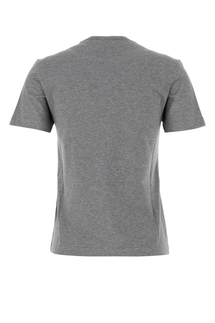 Grey Cotton T-Shirt Melange Exterior