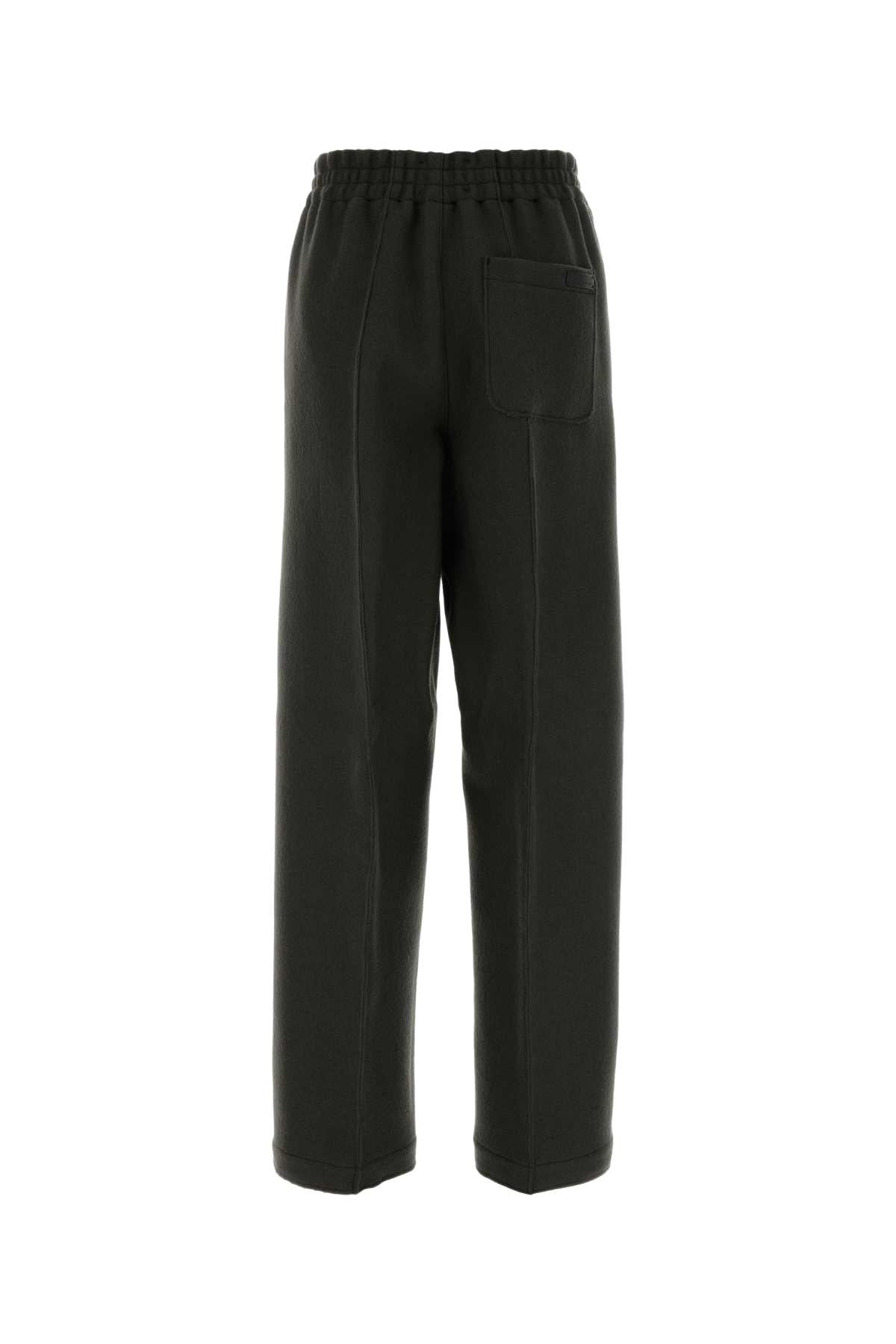 Charcoal Wool Wide-Leg Pant Anthracite Exterior: Virgin Pantaloni