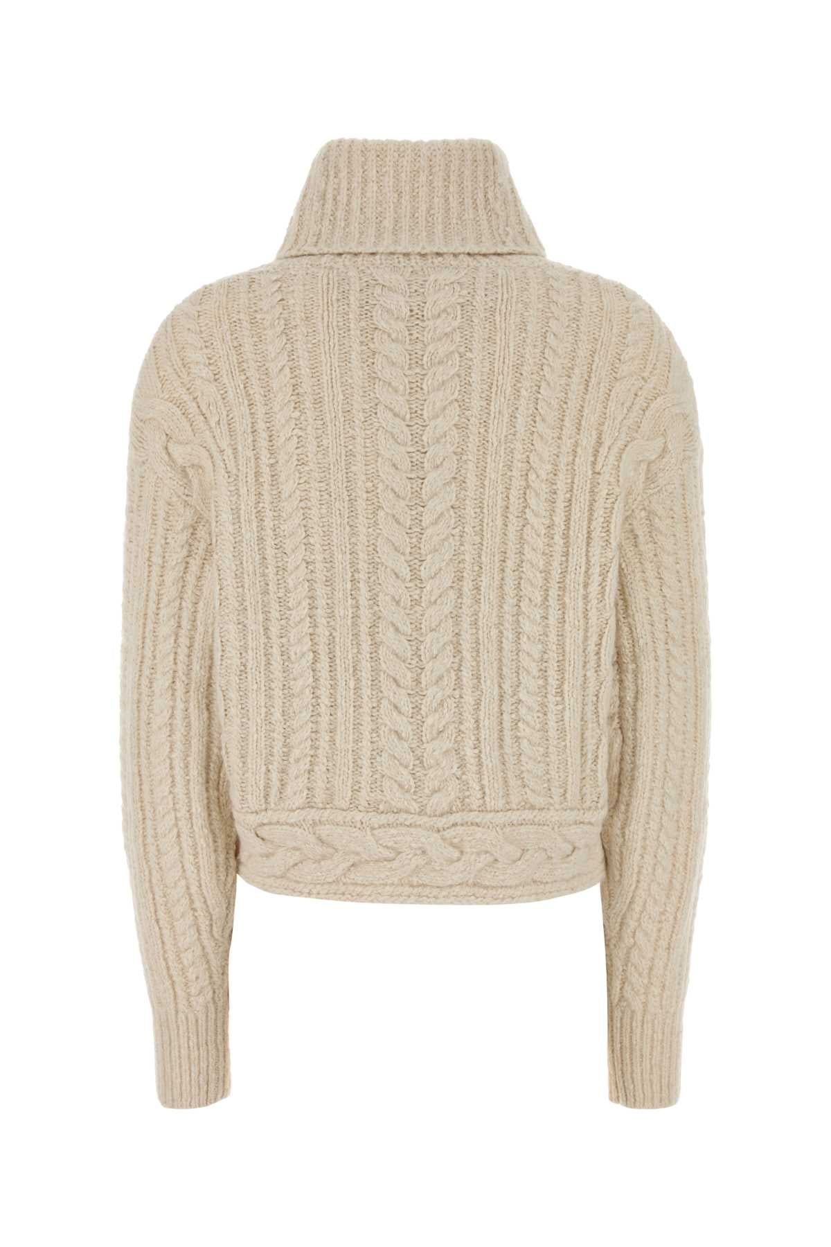 Ivory Cotton Blend Brenda Sweater Ecru Maglieria