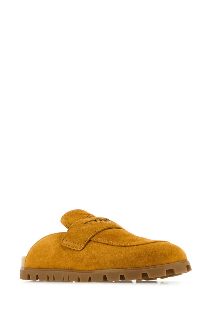 Mustard Suede Slippers Whisky