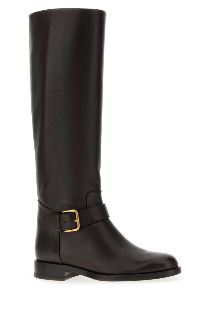 Chocolate Leather Boots Testadimoro Stivali