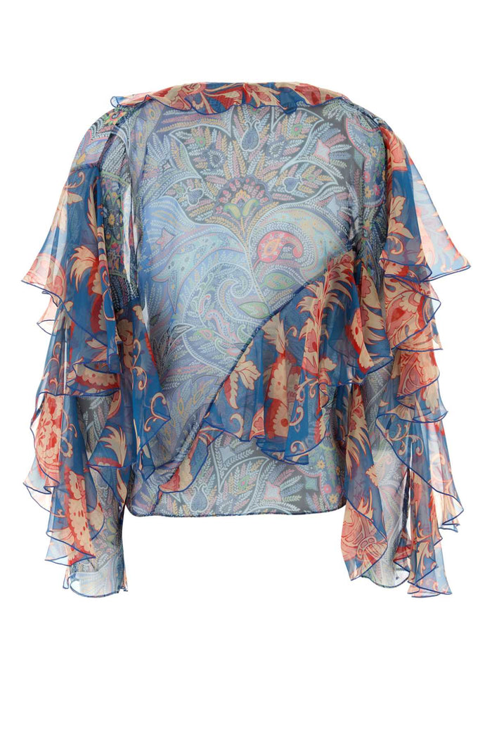 Printed Silk Blouse Stampafdoblu Exterior: Maglie