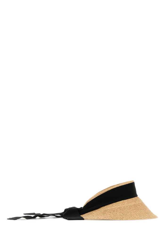 Beige Rafia Sabina Hat Naturalblack Main: Raffia Cappelli E Fasce Per Capelli
