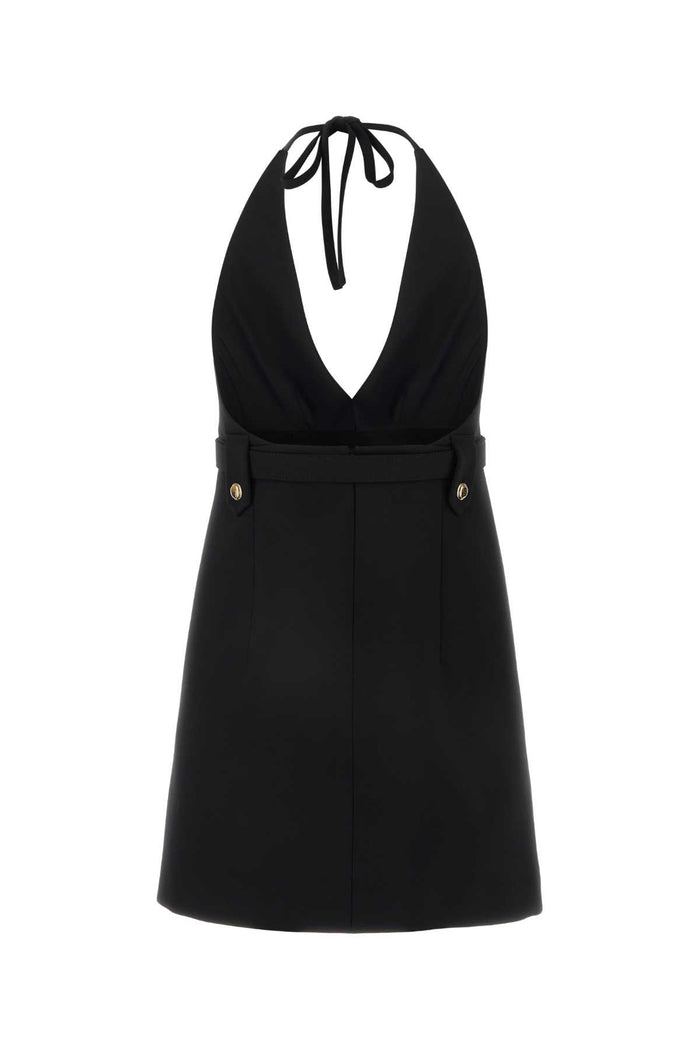 Black Stretch Wool Dress Nero Ea Wv-pl Abiti