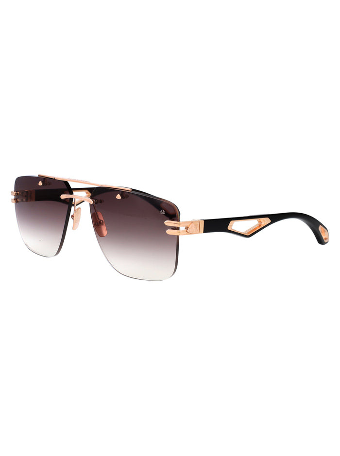 The President I Rg-Wcm-M12 Rose Gold Plated Titanium Sunglasses
