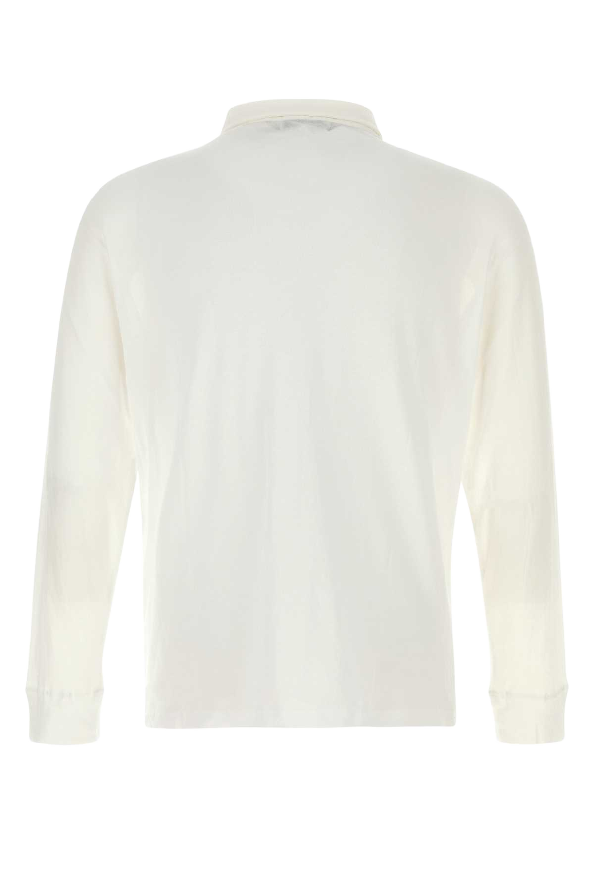 White Cotton Tristan Polo Shirt Exterior