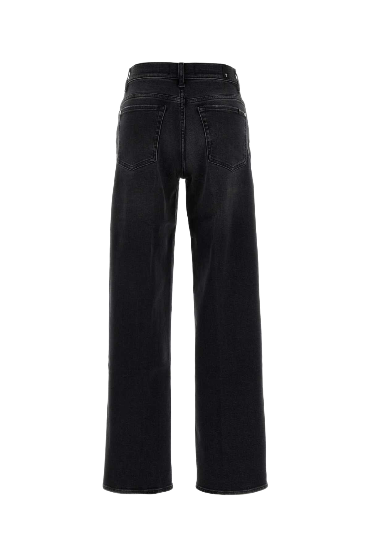 Black Stretch Denim Stovepipe Jeans Nero