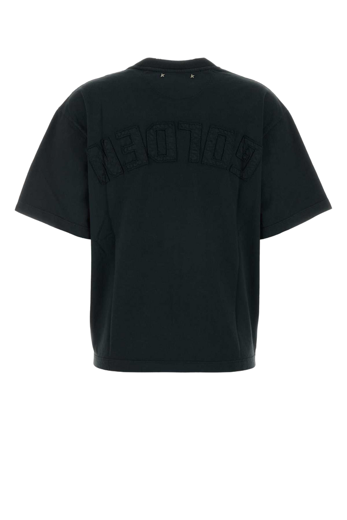 Midnight Blue Cotton T-Shirt Washedblack Exterior