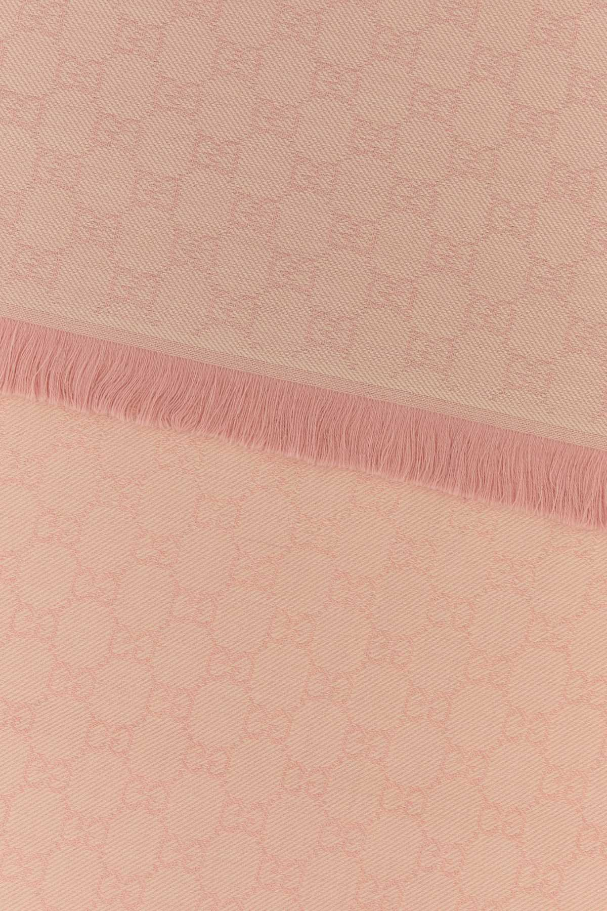 Embroidered Wool Scarf Roseatepink Fabric Sciarpe E Foulard