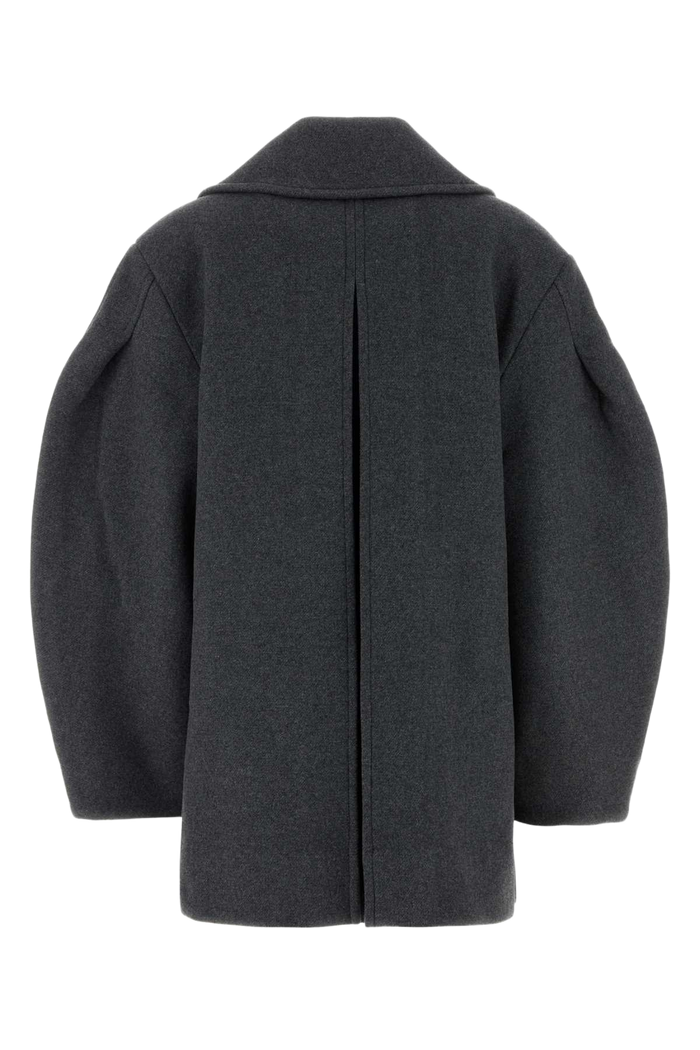 Grey Wool Blend Coat Pewter Cappotti