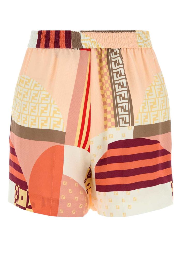 Printed Crepe Shorts Bahamas-25 Exterior: Silk