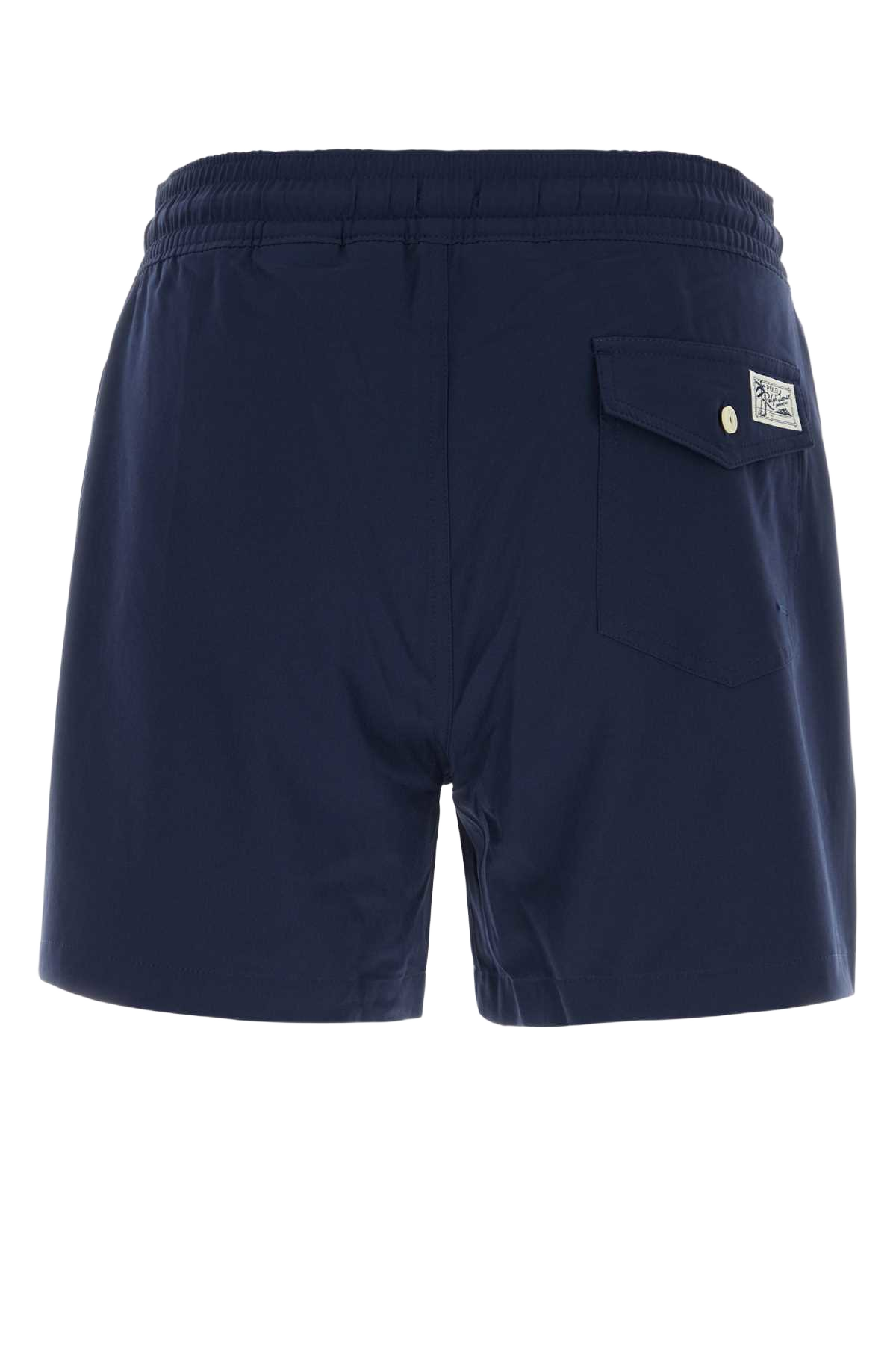 Navy Blue Stretch Polyester Swimming Shorts Newportnavy Costumi Da Bagno