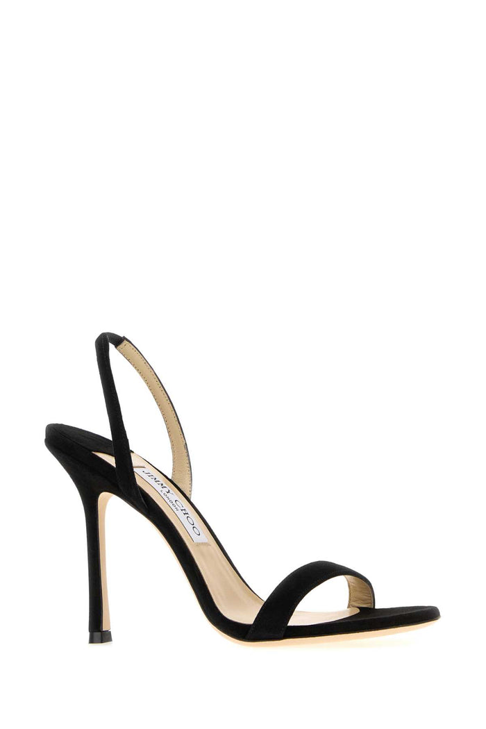 Black Suede Jenn Sandals Scarpe Con Tacco
