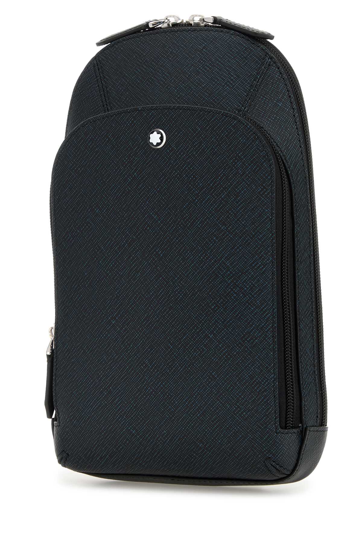 Melange Blue Leather Crossbody Bag 000 Borse A Tracolla