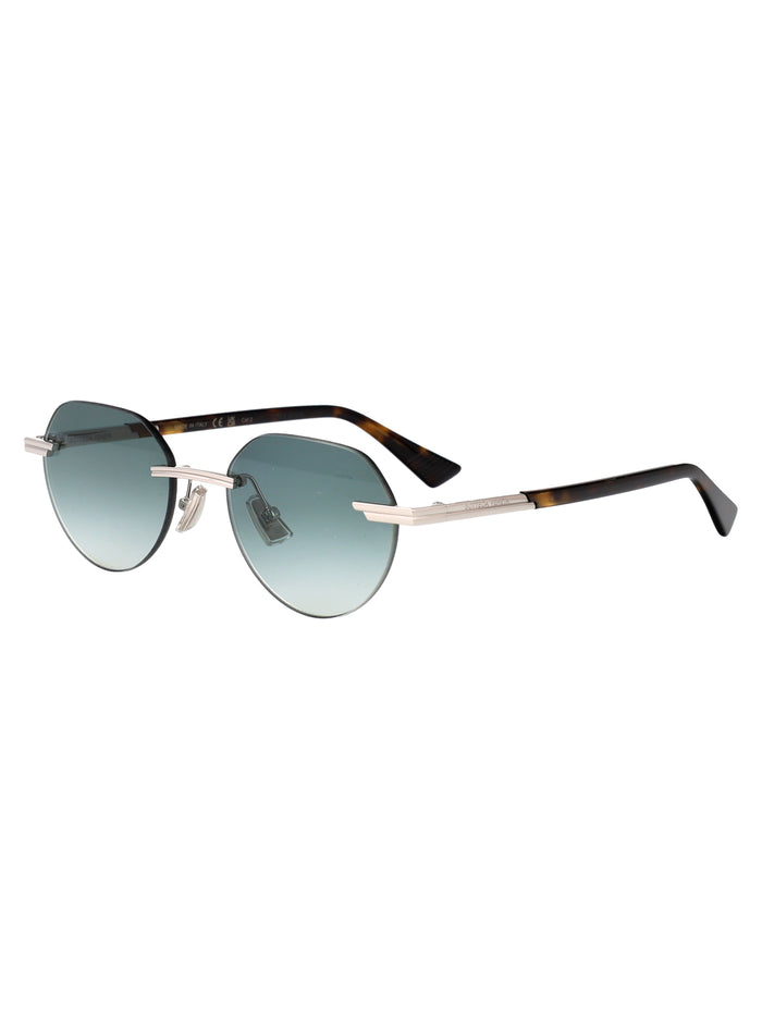 Bv1379s Silver-silver-green Metal Sunglasses