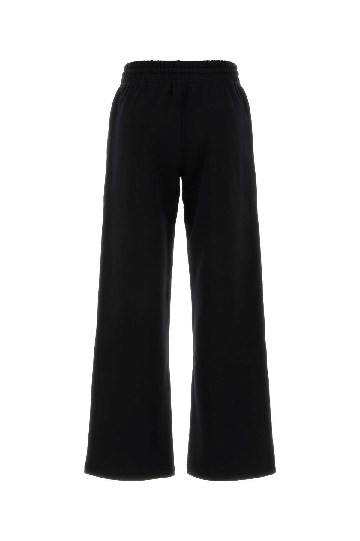 Black Cotton Joggers Pantaloni