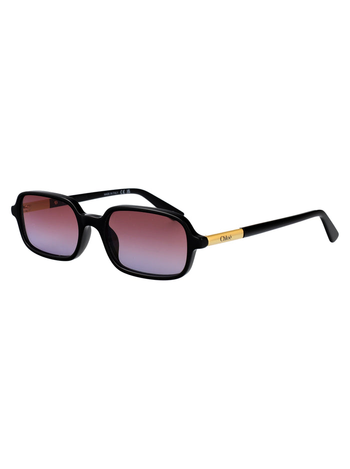 Ch0363s Black-black-red Acetate Sunglasses