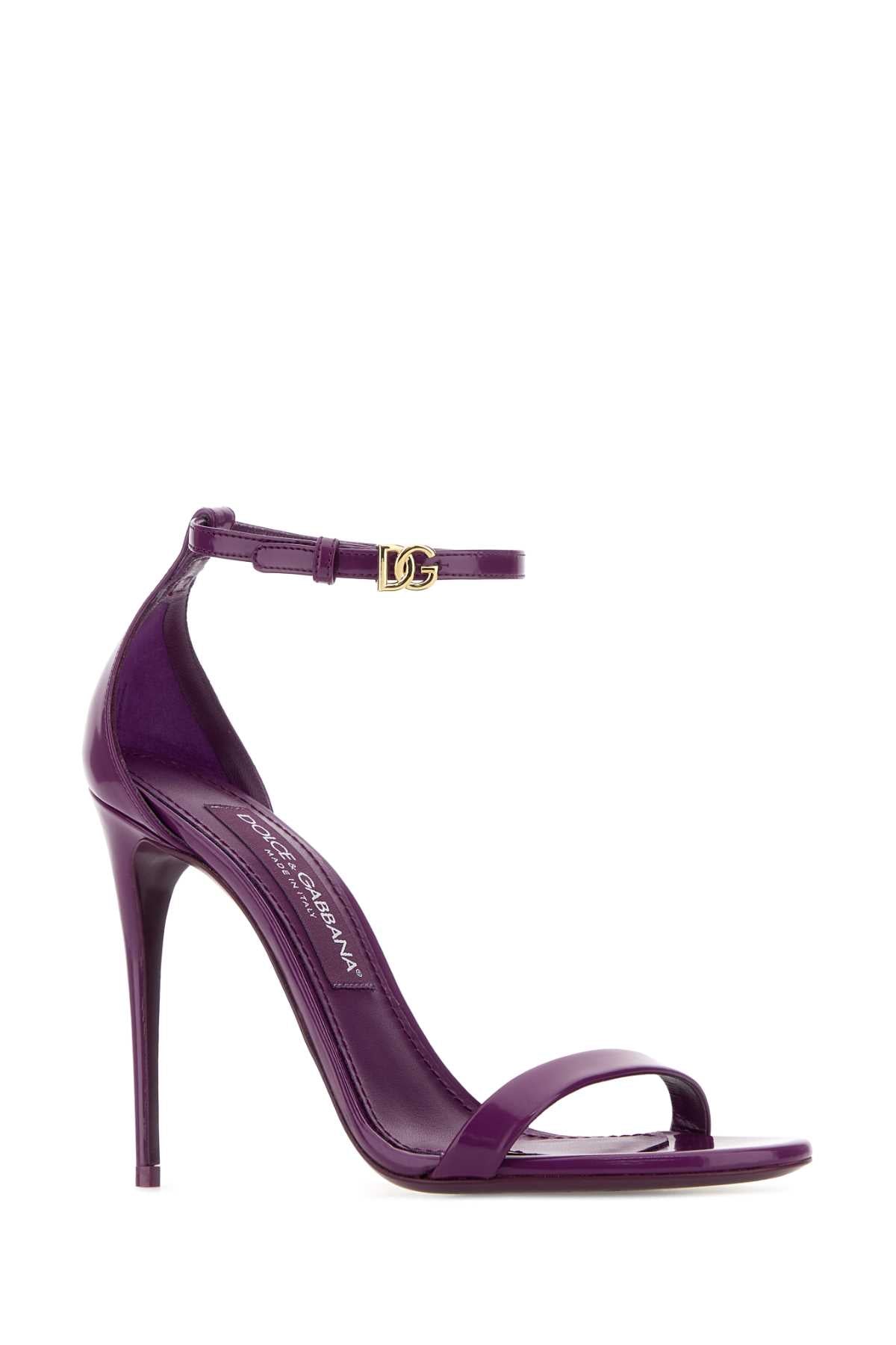 Purple Leather Keira Sandals Viola Sandali