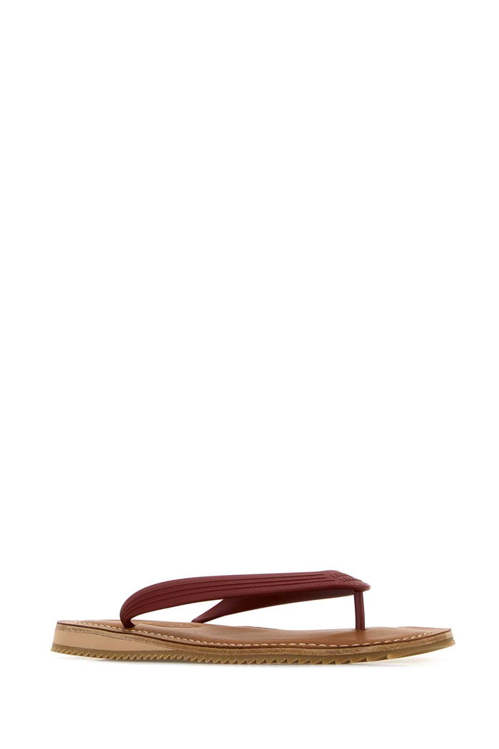 Red Rubber Thong Slippers Amaranto