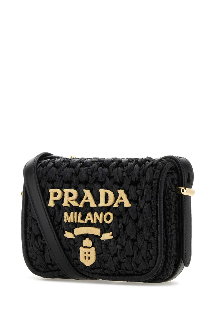Black Raffia Crossbody Bag Neroc Borse A Tracolla