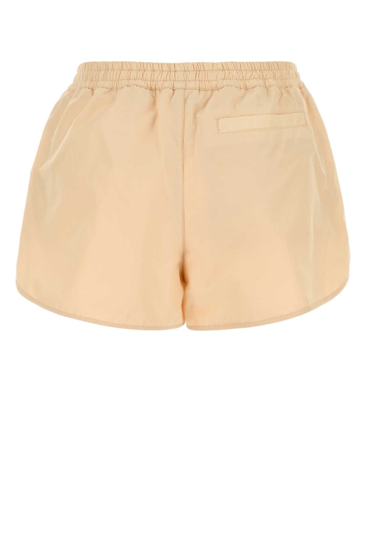 Skin Pink Nylon Blend Shorts Teacup Exterior: Cotton